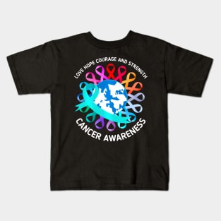 All Cancer Matters Awareness Support World Cancer Kids T-Shirt